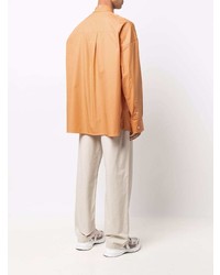 Мужская оранжевая рубашка с длинным рукавом от Jacquemus