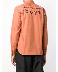 Мужская оранжевая рубашка с длинным рукавом от Comme Des Garçons Shirt Boys