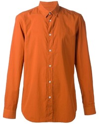 Мужская оранжевая рубашка с длинным рукавом от Maison Margiela