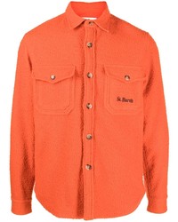 Мужская оранжевая рубашка с длинным рукавом от MC2 Saint Barth