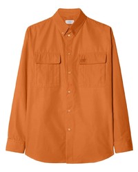 Мужская оранжевая рубашка с длинным рукавом от Off-White