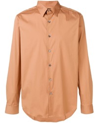 Мужская оранжевая рубашка с длинным рукавом от Theory