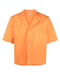 Мужская оранжевая рубашка с длинным рукавом от Winnie NY