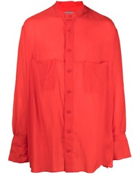 Мужская оранжевая рубашка с длинным рукавом от Yohji Yamamoto