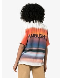Женская оранжевая рубашка с коротким рукавом с принтом тай-дай от Ambush