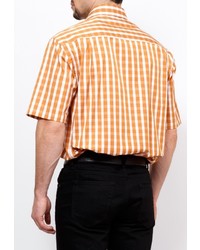 Мужская оранжевая рубашка с коротким рукавом от Berthier