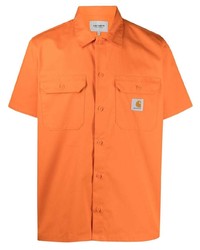 Мужская оранжевая рубашка с коротким рукавом от Carhartt WIP