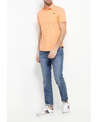 Мужская оранжевая рубашка с коротким рукавом от Fresh Brand