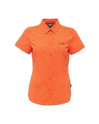 Женская оранжевая рубашка с коротким рукавом от Jack Wolfskin