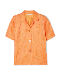 Женская оранжевая рубашка с коротким рукавом от Rejina Pyo