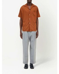 Мужская оранжевая рубашка с коротким рукавом от Maison Margiela