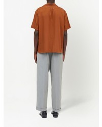 Мужская оранжевая рубашка с коротким рукавом от Maison Margiela