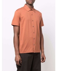 Мужская оранжевая рубашка с коротким рукавом от Roberto Collina