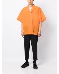 Мужская оранжевая рубашка с коротким рукавом от Kolor