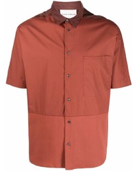 Мужская оранжевая рубашка с коротким рукавом от Stephan Schneider