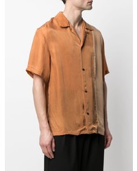 Мужская оранжевая рубашка с коротким рукавом от Attachment