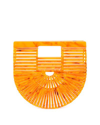 Оранжевая соломенная большая сумка от Cult Gaia
