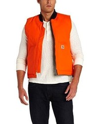 Оранжевая стеганая куртка