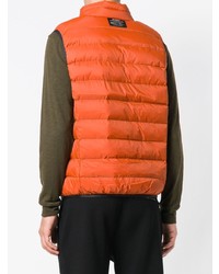 Мужская оранжевая стеганая куртка без рукавов от ECOALF