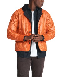 Оранжевая стеганая куртка-рубашка