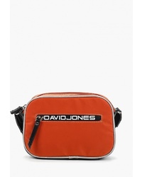 Оранжевая сумка через плечо из плотной ткани от David Jones