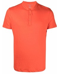 Мужская оранжевая футболка на пуговицах от Majestic Filatures