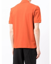 Мужская оранжевая футболка-поло в горизонтальную полоску от Comme des Garcons Homme Deux