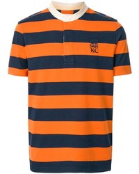 Мужская оранжевая футболка-поло в горизонтальную полоску от Kent & Curwen