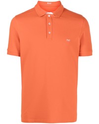 Мужская оранжевая футболка-поло с вышивкой от Fay