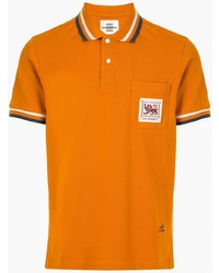 Мужская оранжевая футболка-поло с вышивкой от Kent & Curwen