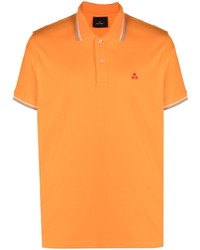 Мужская оранжевая футболка-поло с вышивкой от Peuterey