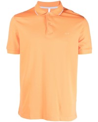 Мужская оранжевая футболка-поло с вышивкой от Sun 68