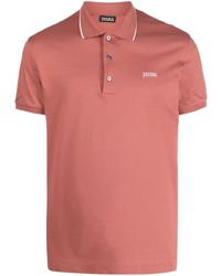 Мужская оранжевая футболка-поло с вышивкой от Zeal