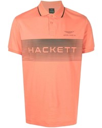 Мужская оранжевая футболка-поло с принтом от Hackett