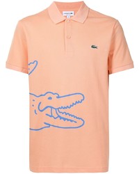 Мужская оранжевая футболка-поло с принтом от Lacoste