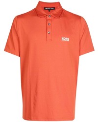 Мужская оранжевая футболка-поло с принтом от Michael Kors