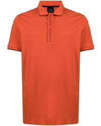Мужская оранжевая футболка-поло от Armani Exchange