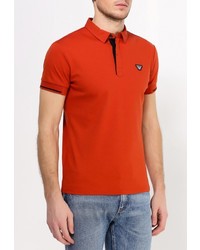 Мужская оранжевая футболка-поло от Armani Jeans