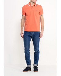 Мужская оранжевая футболка-поло от Boss Green