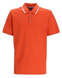Мужская оранжевая футболка-поло от BOSS