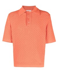 Мужская оранжевая футболка-поло от Bottega Veneta