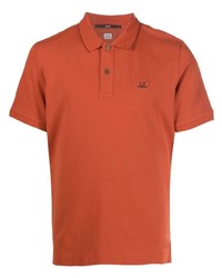 Мужская оранжевая футболка-поло от C.P. Company