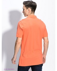 Мужская оранжевая футболка-поло от Calvin Klein