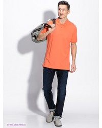 Мужская оранжевая футболка-поло от Calvin Klein