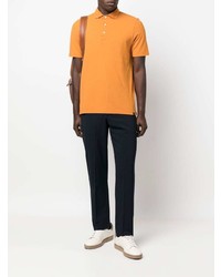 Мужская оранжевая футболка-поло от Lardini