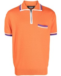 Мужская оранжевая футболка-поло от DSQUARED2