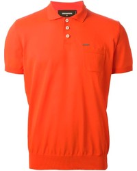 Мужская оранжевая футболка-поло от DSQUARED2