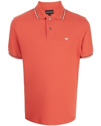 Мужская оранжевая футболка-поло от Emporio Armani