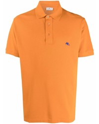 Мужская оранжевая футболка-поло от Etro