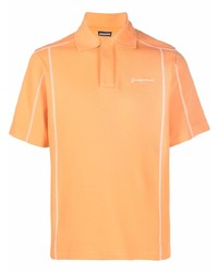 Мужская оранжевая футболка-поло от Jacquemus